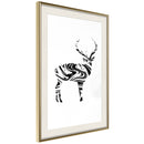 Poster - Marble Stag  - goud passepartout