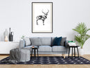 Poster - Marble Stag  - zwart passepartout