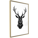 Poster - Geometric Stag  - goud