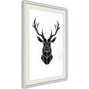 Poster - Geometric Stag  - wit passepartout