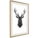 Poster - Geometric Stag  - goud passepartout