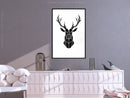 Poster - Geometric Stag  - zwart