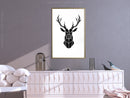 Poster - Geometric Stag  - goud