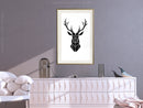 Poster - Geometric Stag  - goud passepartout