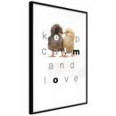 Poster - Cute Chicks  - zwart
