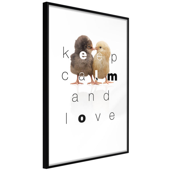 Poster - Cute Chicks  - zwart