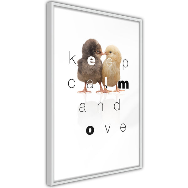 Poster - Cute Chicks  - wit