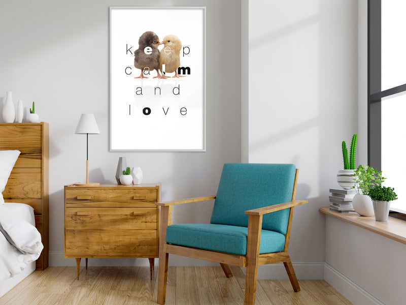 Poster - Cute Chicks  - wit
