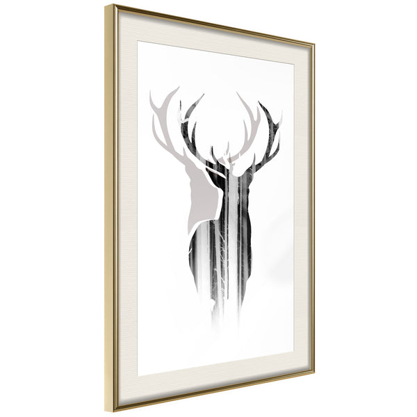 Poster - Guardian of the Forest  - goud passepartout