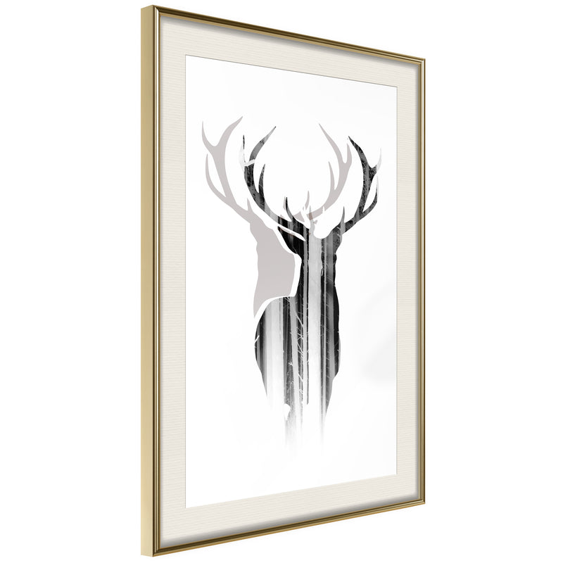 Poster - Guardian of the Forest  - goud passepartout