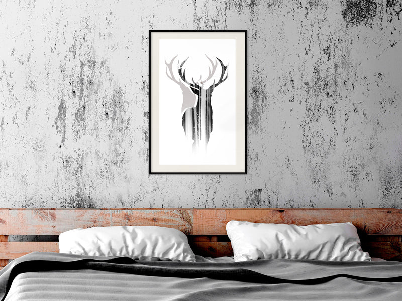 Poster - Guardian of the Forest  - zwart passepartout