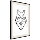 Poster - Wolf Look  - zwart passepartout