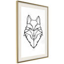 Poster - Wolf Look  - goud passepartout