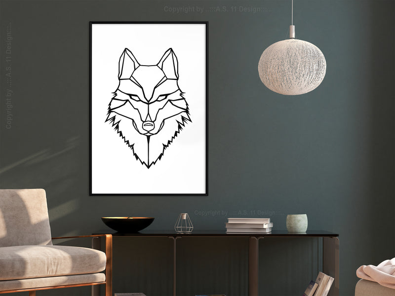 Poster - Wolf Look  - zwart