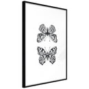 Poster - Butterfly Collection I  - zwart