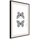 Poster - Butterfly Collection I  - zwart passepartout