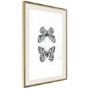 Poster - Butterfly Collection I  - goud passepartout