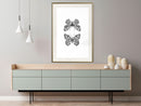 Poster - Butterfly Collection I  - goud passepartout