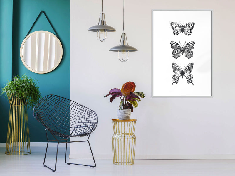 Poster - Butterfly Collection III  - wit
