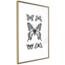 Poster - Butterfly Collection IV  - goud