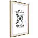 Poster - Butterfly Collection IV  - goud passepartout