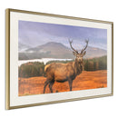 Poster - Majestic Deer  - goud passepartout