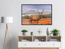 Poster - Majestic Deer  - zwart