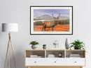 Poster - Majestic Deer  - zwart passepartout