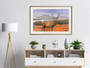 Poster - Majestic Deer  - goud passepartout