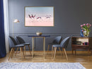 Poster - Flamingos Breaking into a Flight  - goud