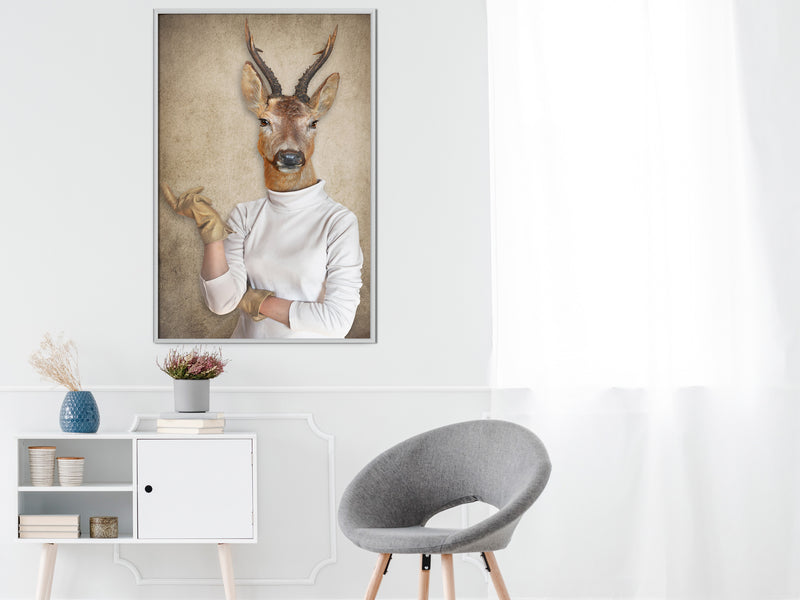Poster - Animal Alter Ego: Capreolus  - wit