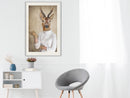 Poster - Animal Alter Ego: Capreolus  - wit passepartout