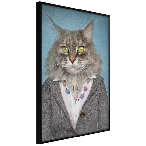 Poster - Animal Alter Ego: Cat  - zwart