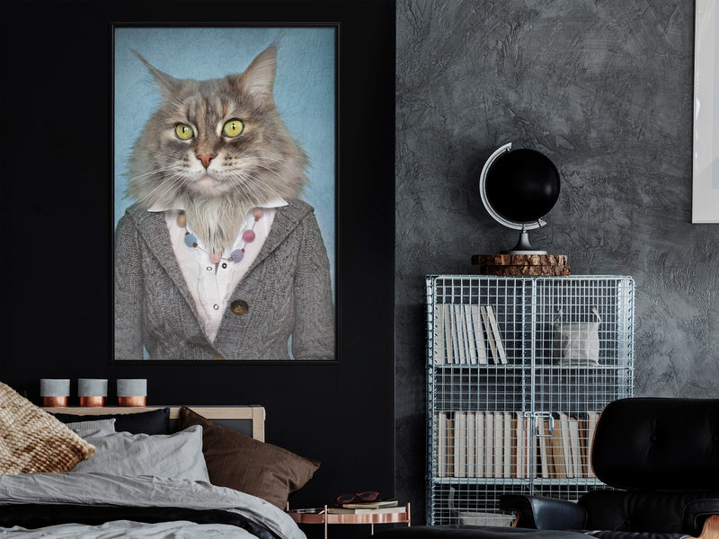 Poster - Animal Alter Ego: Cat  - zwart