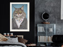 Poster - Animal Alter Ego: Cat  - zwart passepartout