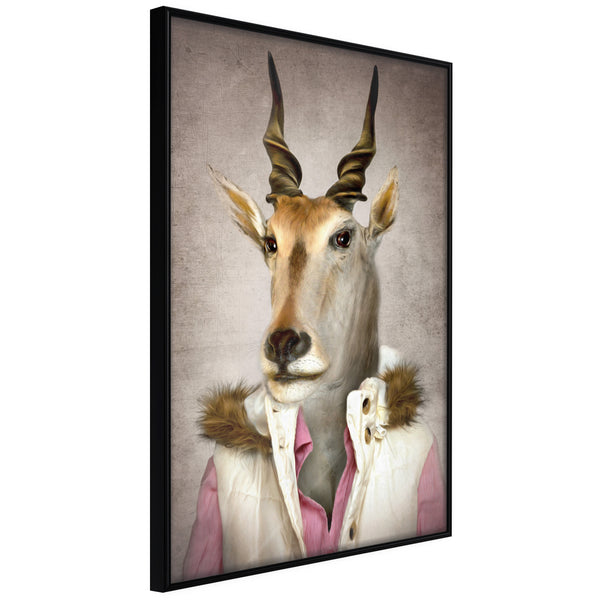 Poster - Animal Alter Ego: Antelope  - zwart