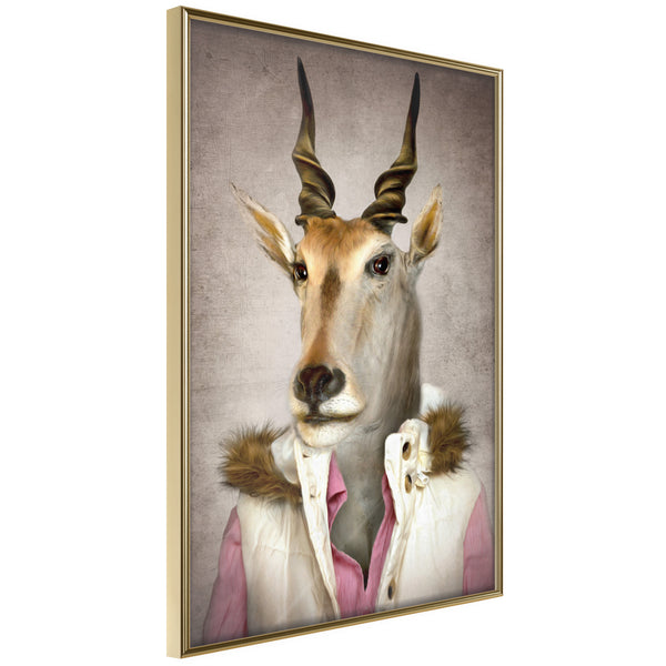 Poster - Animal Alter Ego: Antelope  - goud