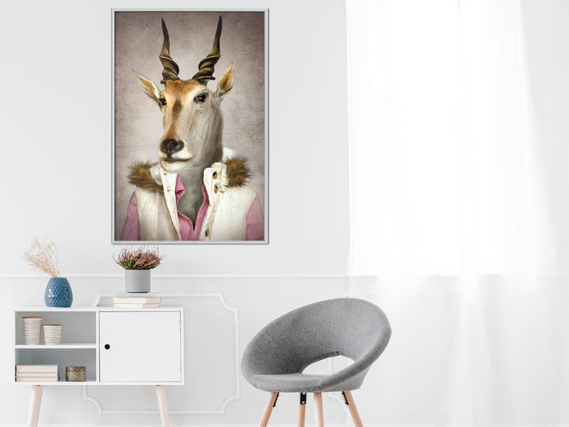 Poster - Animal Alter Ego: Antelope  - wit