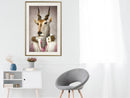 Poster - Animal Alter Ego: Antelope  - goud passepartout