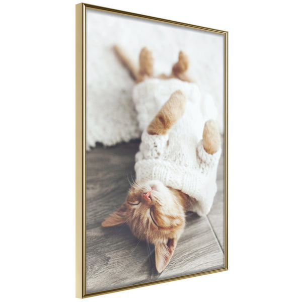 Poster - Kitten Life  - goud