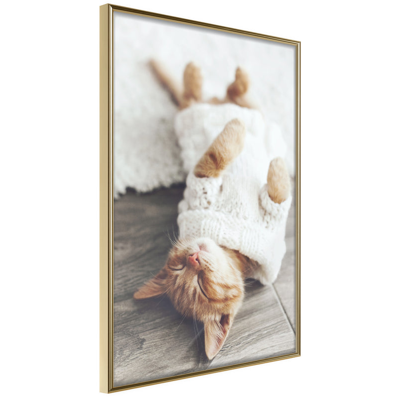 Poster - Kitten Life  - goud