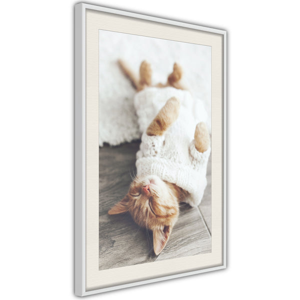 Poster - Kitten Life  - wit passepartout