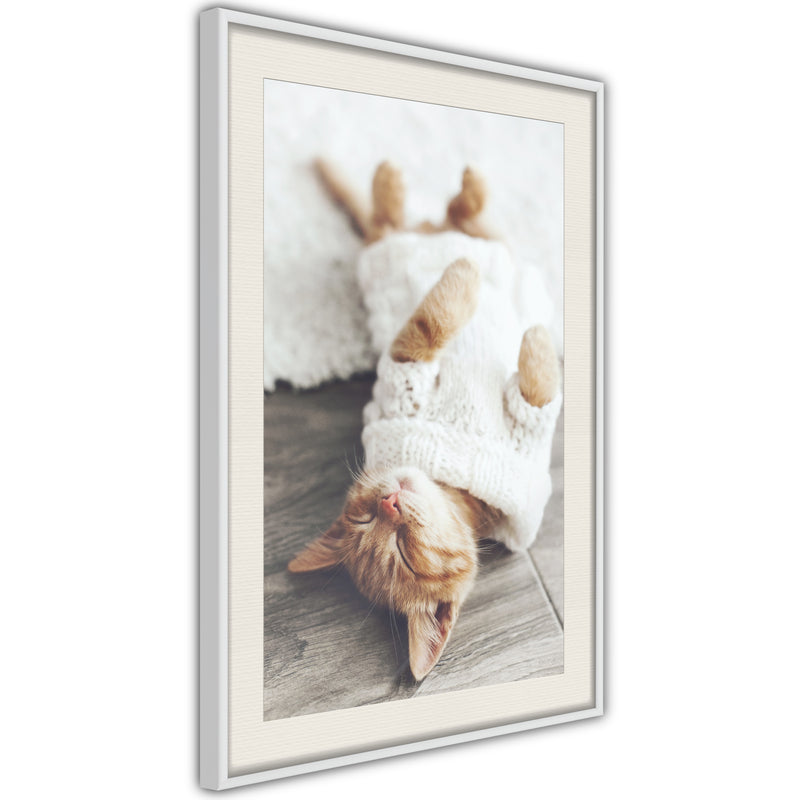 Poster - Kitten Life  - wit passepartout