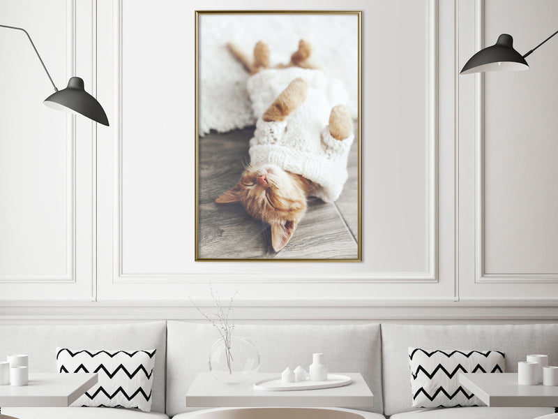 Poster - Kitten Life  - goud