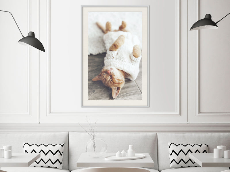 Poster - Kitten Life  - wit passepartout