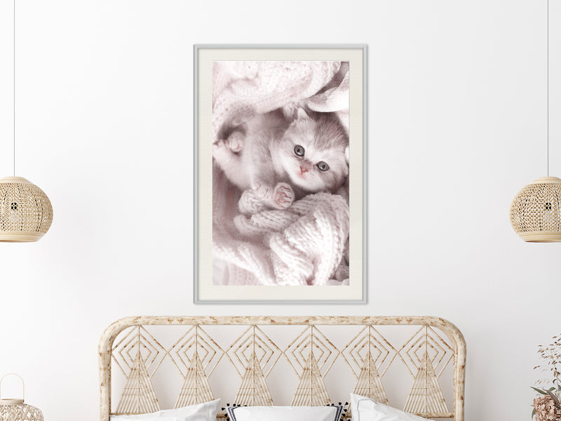 Poster - Tangled in Sweater  - wit passepartout