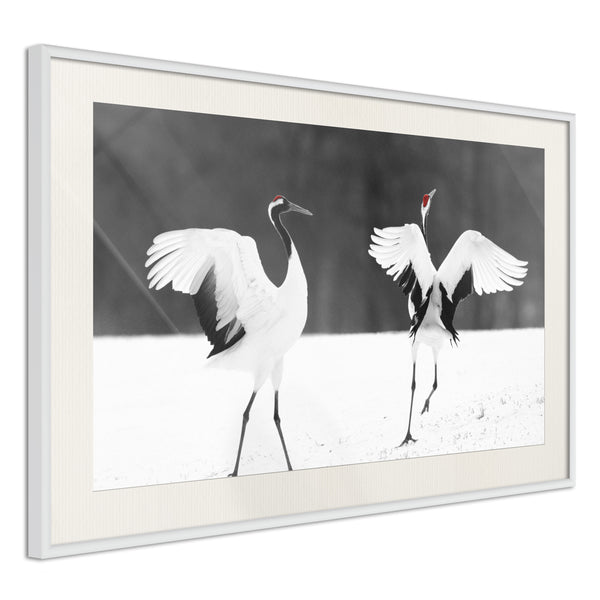 Poster - Bird Date  - wit passepartout