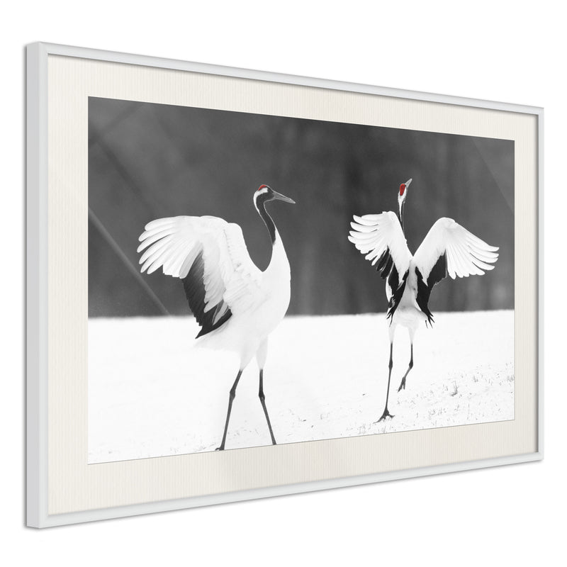 Poster - Bird Date  - wit passepartout