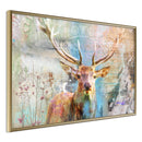 Poster - Pastel Deer  - goud