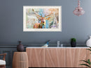 Poster - Pastel Deer  - wit passepartout